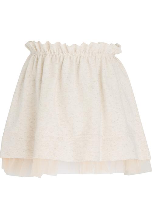 See-Saw - Skirt With Mesh Detail Cream