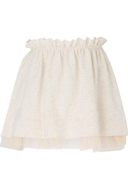 See-Saw - Skirt With Mesh Detail Cream