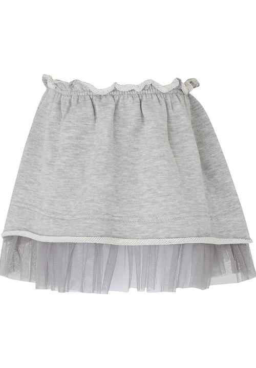 See-Saw - Skirt With Mesh Detail Grey