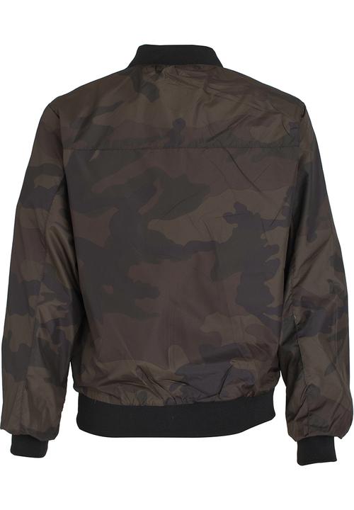 Brave Soul - Camo Bomber Jacket Khaki Green