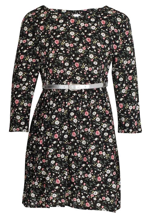 Rebel Republic - Skater Dress With Belt Multi-colour