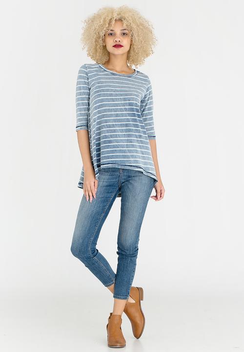Rip Curl - Indigo Stripe 3/4 Sleeve Tee Blue