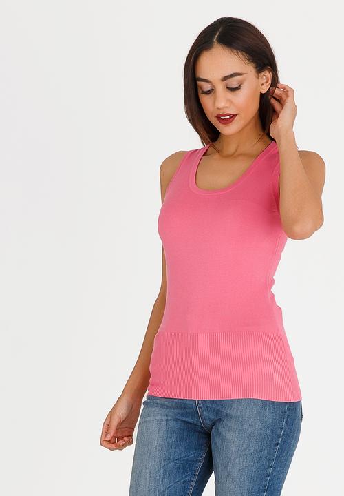 Passionknit - Scoop Neck Vest Pale Pink