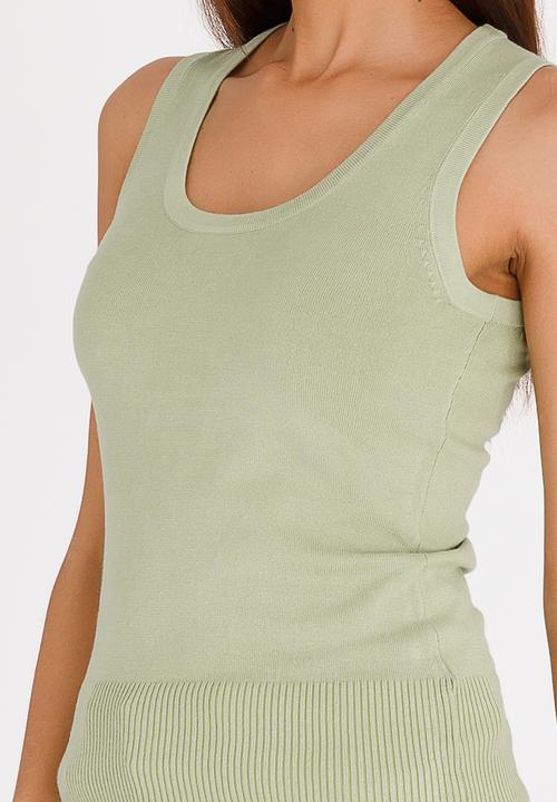Passionknit - Scoop Neck Vest Lime