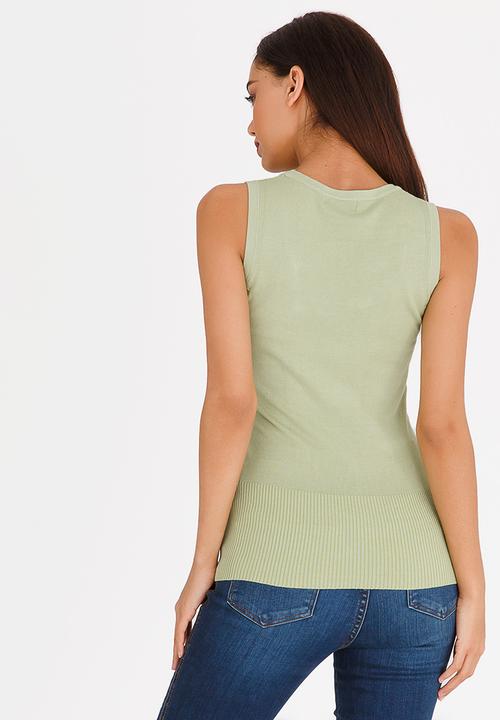 Passionknit - Scoop Neck Vest Lime