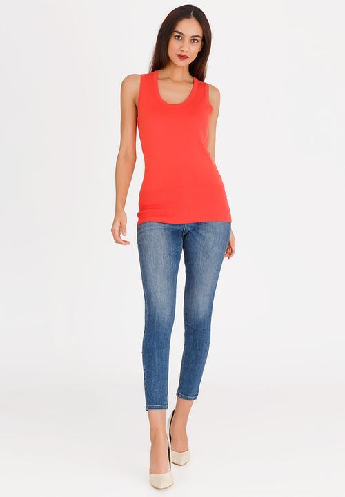 Passionknit - Scoop Neck Vest Orange
