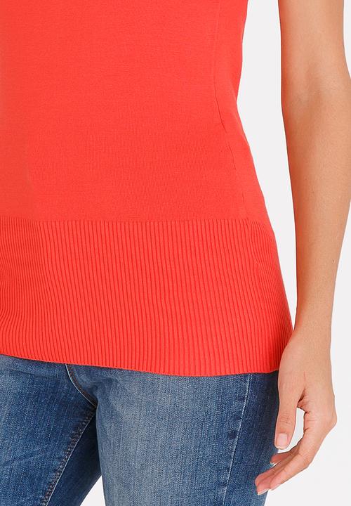 Passionknit - Scoop Neck Vest Orange