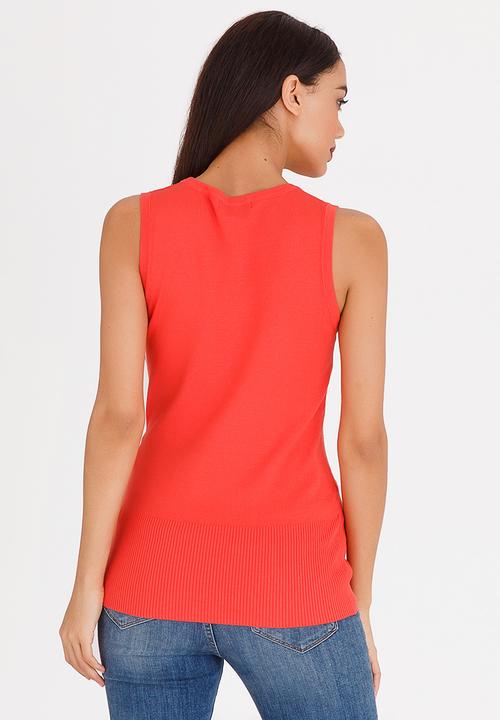 Passionknit - Scoop Neck Vest Orange