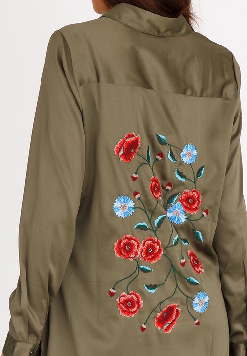 Vero Moda - Berta Longer Length Shirt Khaki Green