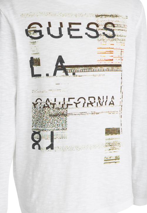 GUESS - L/S Guess Motion Tee White