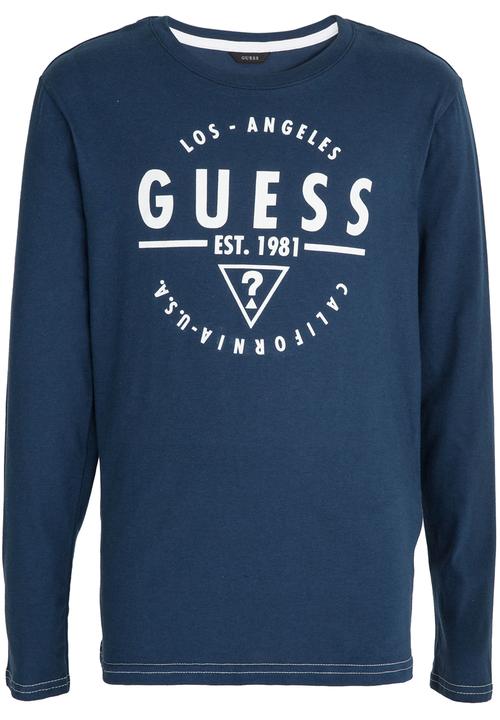 GUESS - L/S Guess Underline Tee Blue