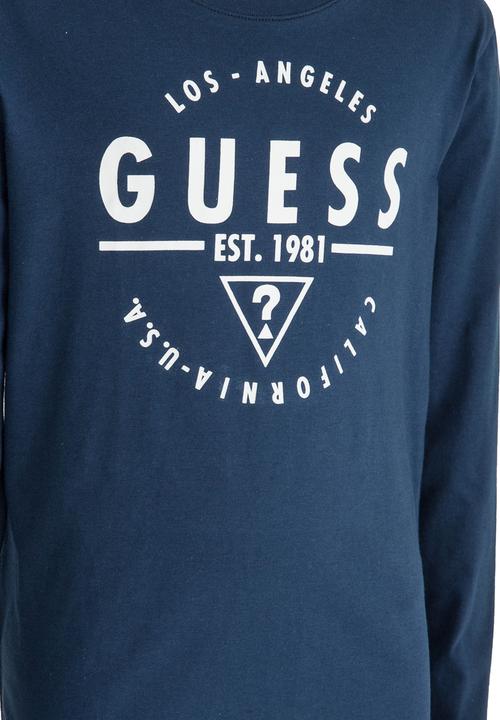 GUESS - L/S Guess Underline Tee Blue