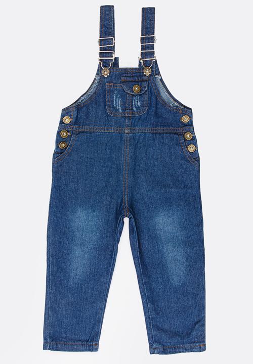 Pop Candy - Girls Dungaree Navy