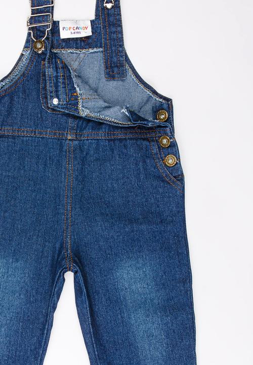 Pop Candy - Girls Dungaree Navy