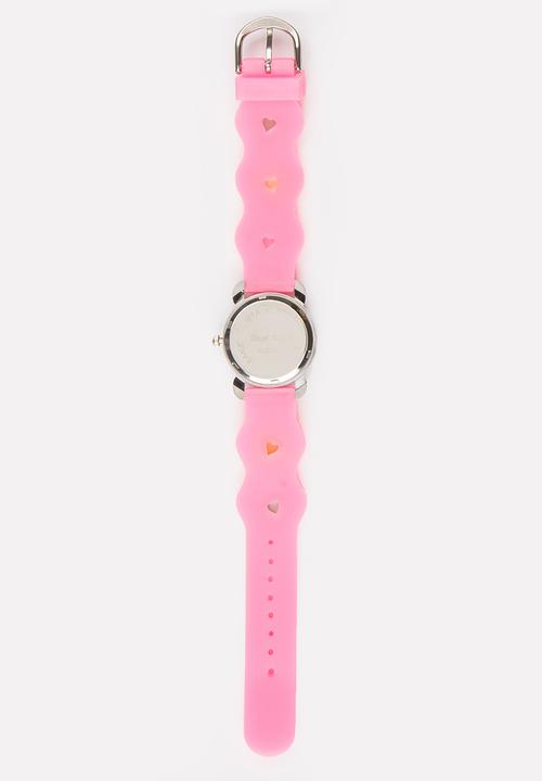 Cool Kids - Girls 3D Hearts  Watch Mid Pink