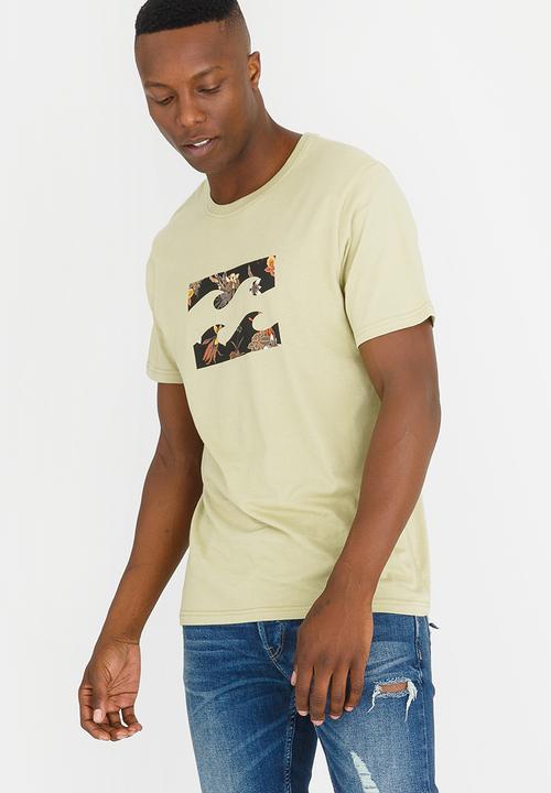 Billabong  - Team Wave Printed Tee Khaki Green