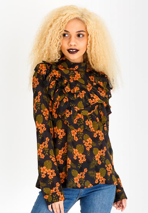 STYLE REPUBLIC - Double Frill Blouse Floral