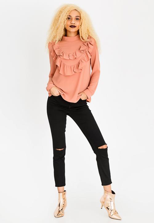 STYLE REPUBLIC - Double Frill Blouse Pale Pink