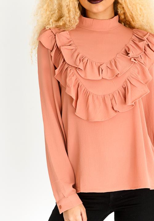 STYLE REPUBLIC - Double Frill Blouse Pale Pink
