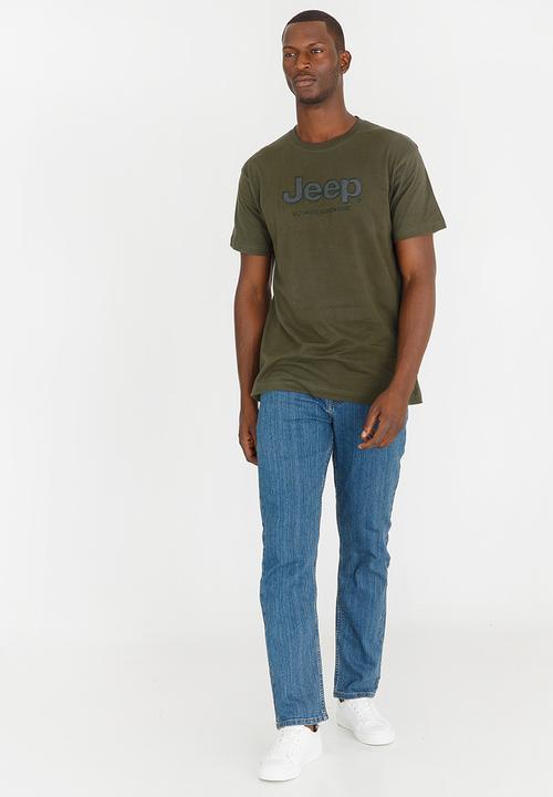 JEEP - Applique Embroidered Tee Khaki Green