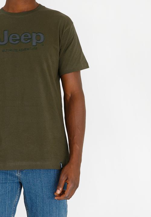JEEP - Applique Embroidered Tee Khaki Green