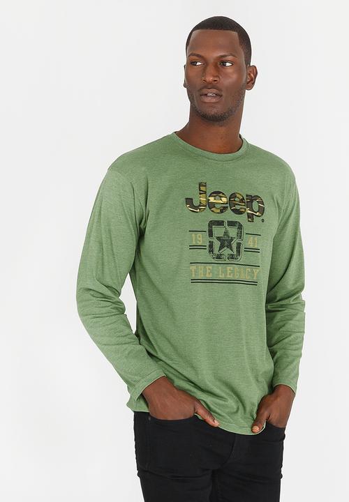 JEEP - Jeep Applique Printed Tee Khaki Green