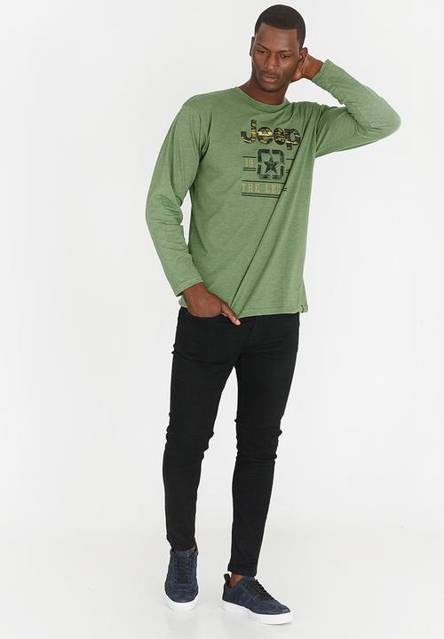 JEEP - Jeep Applique Printed Tee Khaki Green