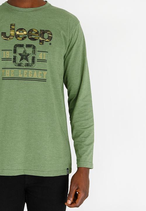 JEEP - Jeep Applique Printed Tee Khaki Green