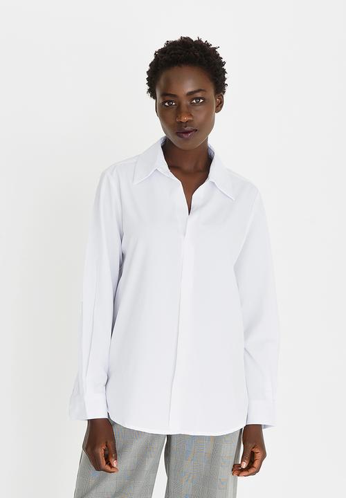 G Couture - Collar Detail Shirt White