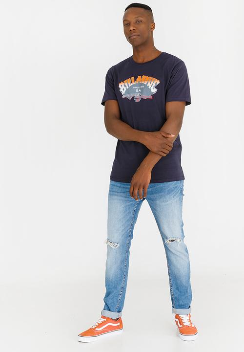 Billabong  - Dicer Printed Tee Mid Blue