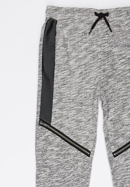 MINOTI - Space Dyed Jogger with PU Panels Grey