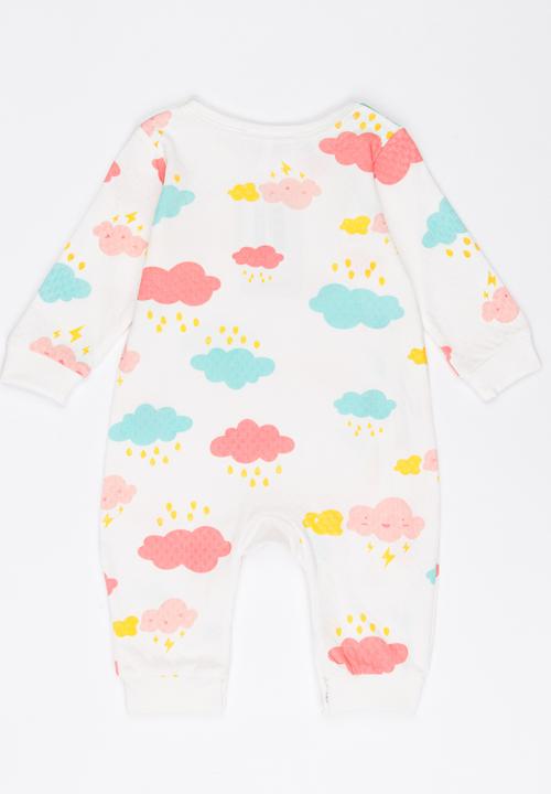 Pop Candy - Printed Sleepsuit White