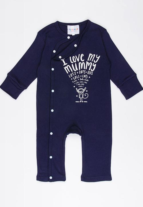 Pop Candy - Printed Sleepsuit Navy