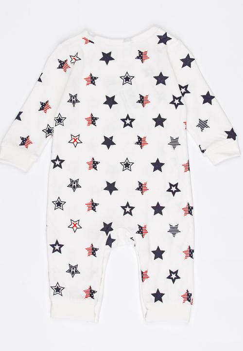 Pop Candy - Printed Sleepsuit White