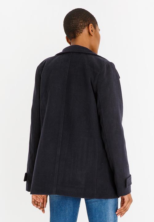 edit - Turtle Neckline Coat Navy