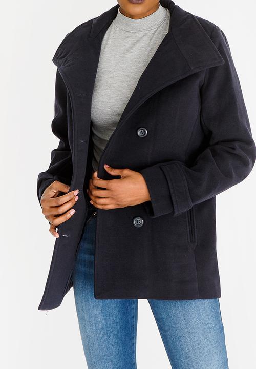edit - Turtle Neckline Coat Navy