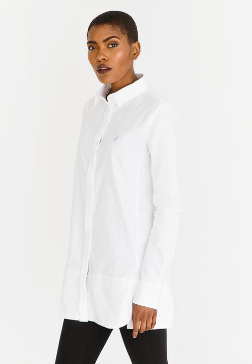 POLO - Longer Length Shirt White
