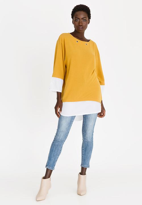 G Couture - Chain Detail Top Yellow