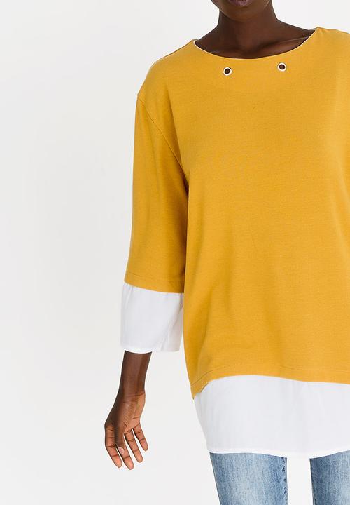 G Couture - Chain Detail Top Yellow