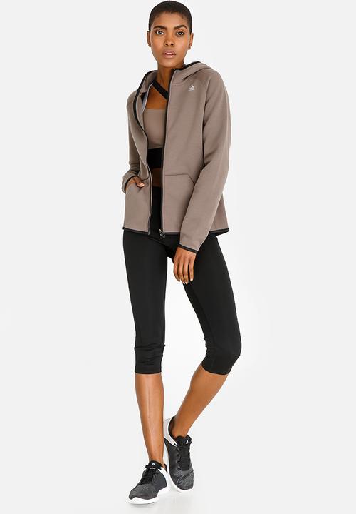 Reebok - Cotton Full Zip Hoodie Taupe