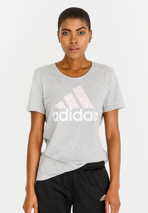 adidas - Foil Text Tee Grey
