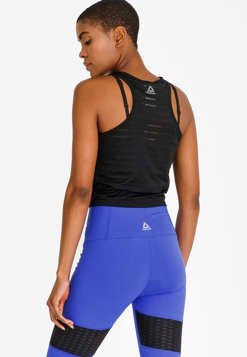 Reebok - Delta Mesh Crop Top Black