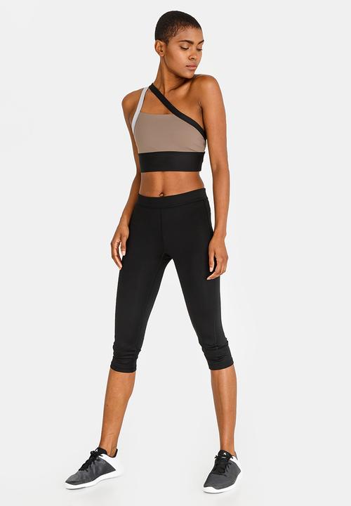 Reebok Classic - One Shoulder Padded Bra Taupe