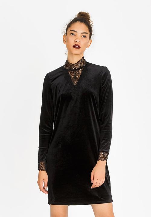 vero moda black lace dress
