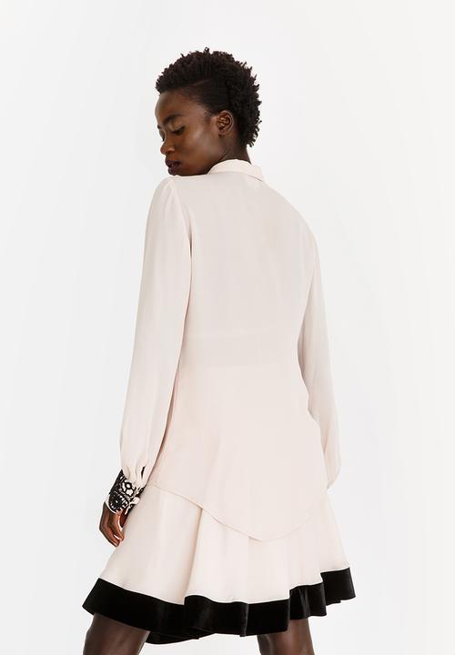 Sober - Egba Lace Contrast Blouse Off White