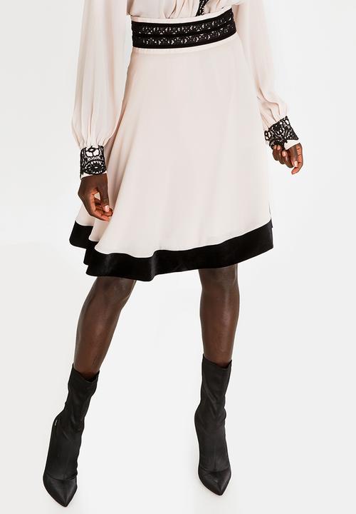 Sober - Amede Border Skirt Off White