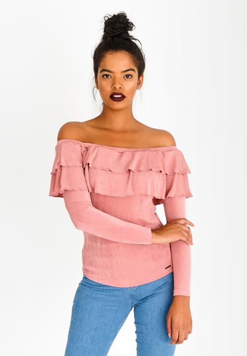 SISSY BOY - Ruffle Detail Top Pale Pink