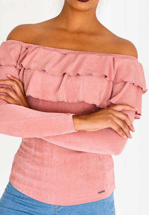 SISSY BOY - Ruffle Detail Top Pale Pink