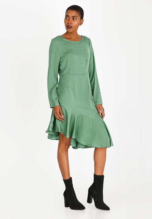 Vero Moda - Elsa Asymmetric Dress Green