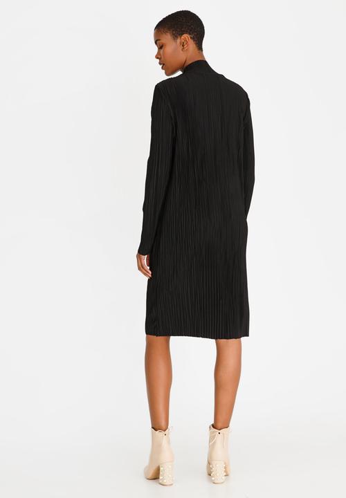 Vero Moda - Plisse Long Sleeve Dress Black